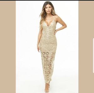 Gold sequin dress